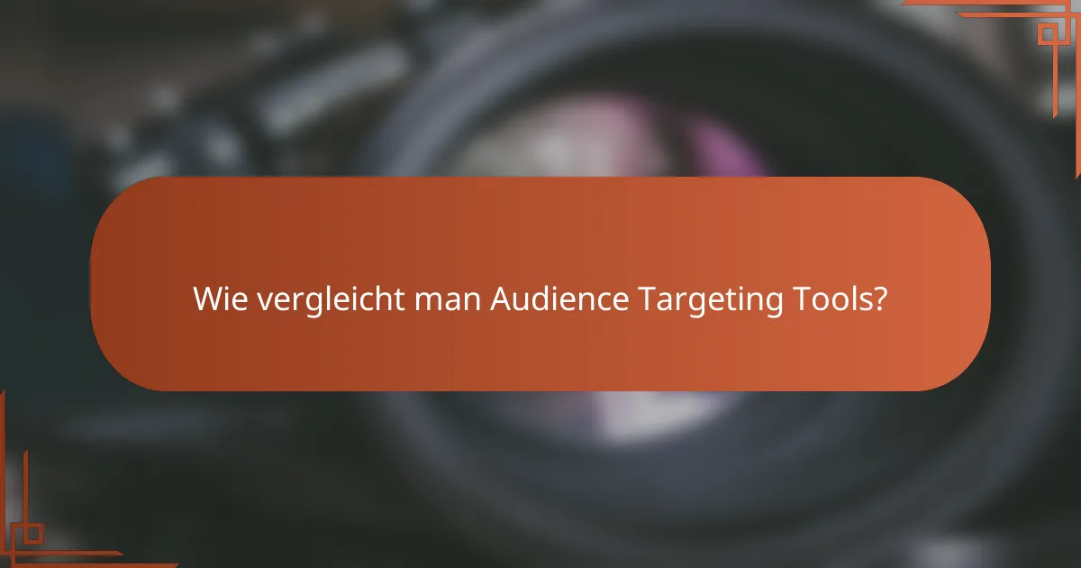 Wie vergleicht man Audience Targeting Tools?